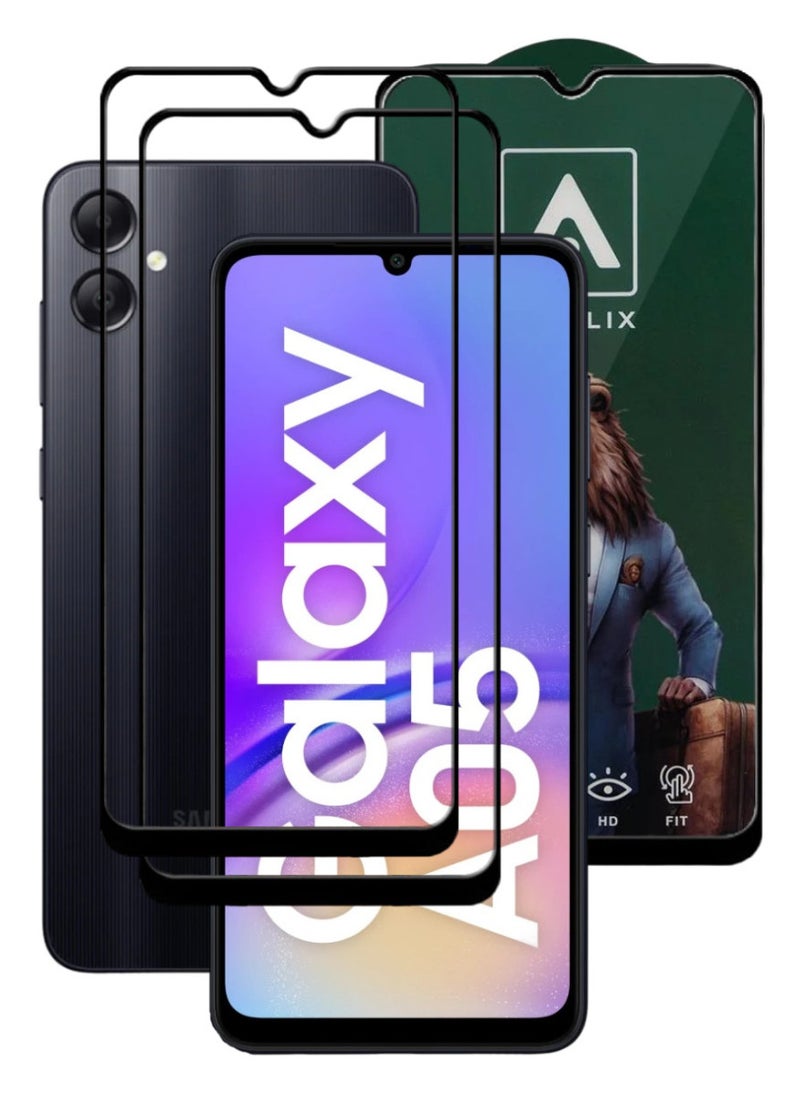 ACLIX 2 Pieces Antistatic ESD Dustproof Premium Quality High Definition Tempered Glass Screen Protector Designed For Samsung Galaxy A05 - Image 1
