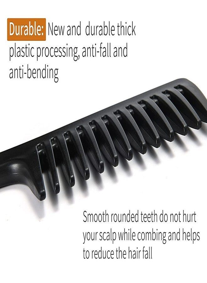 Combelle Professional Wide Tooth Detangling Comb for Women & Men | Durable Black Plastic Anti-Breakage Shampoo Comb | Smooth Rounded Teeth for Curly, Long, Thick & Wet Hair - Image 4
