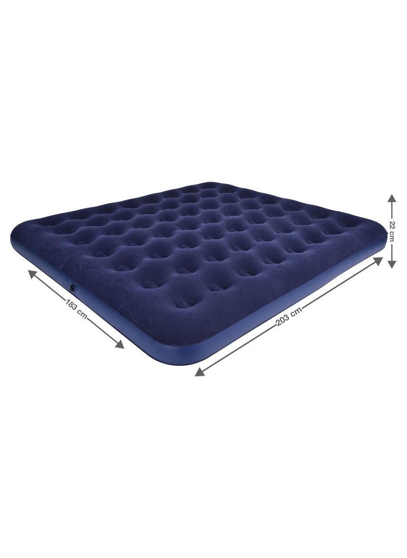 FULL JOY - Double Air Bed King Size - Extra Wide, Plush Tilt Area 203 x 183 x 22cm, Blue King, Model JL020256-5N -P16 - Image 1