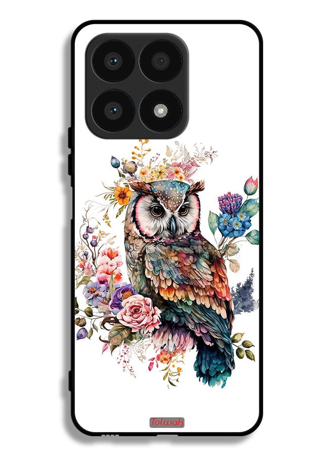 Tolwak Honor X8a Protective Case Cover Owl Abstract Art - Image 1
