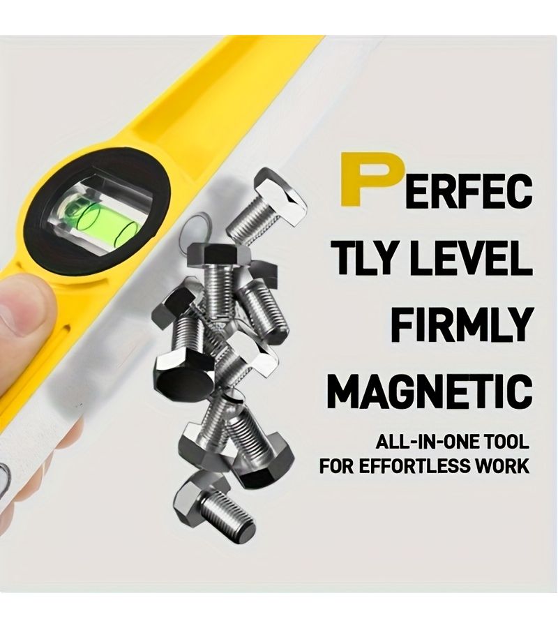 245mm Aluminium Alloy Spirit Level 3 Bubbles Magnetic Torpedo Level - Image 3