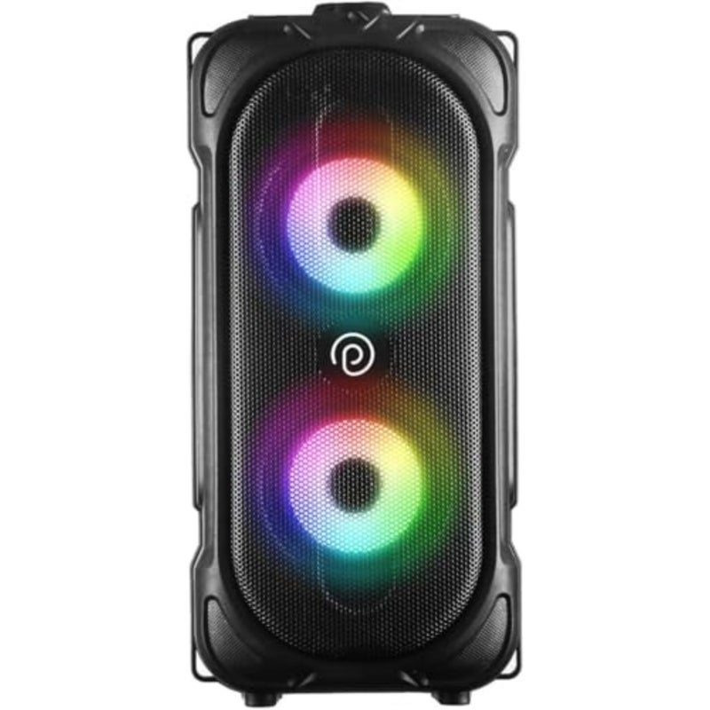 Fusion Party v2 40W Karaoke Bluetooth Speaker with 3M Wired Microphone, Dual Drivers, RGB Lights, USB/SD Card Playback Black (Renewed) - Image 3