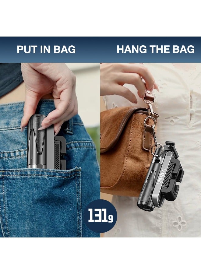 Portable Cellphone Stick Gimbal Outdoor Photo Stand  Foldable Selfie Stick Rechargeable Remote Control Travel Tripod For iPhone Samsung （Retractable to 41.5cm） - Image 5