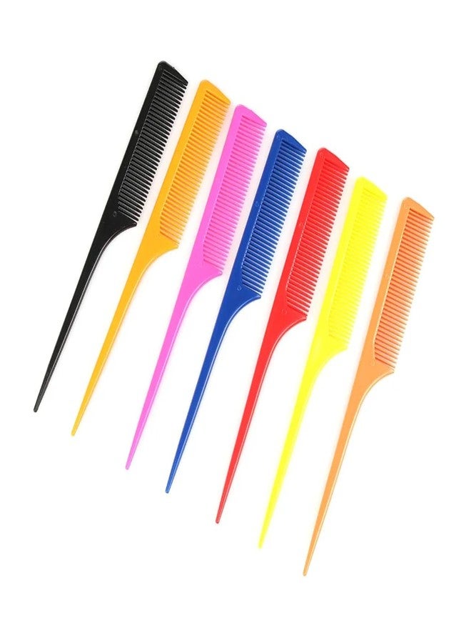 VTL Pointed Tail Combs for Hair Styling | Rat Tail Combs for Sectioning, Parting & Smooth Combing | Durable Plastic Hair Comb for Men & Women (Pack of 12, Multicolor) - Image 2