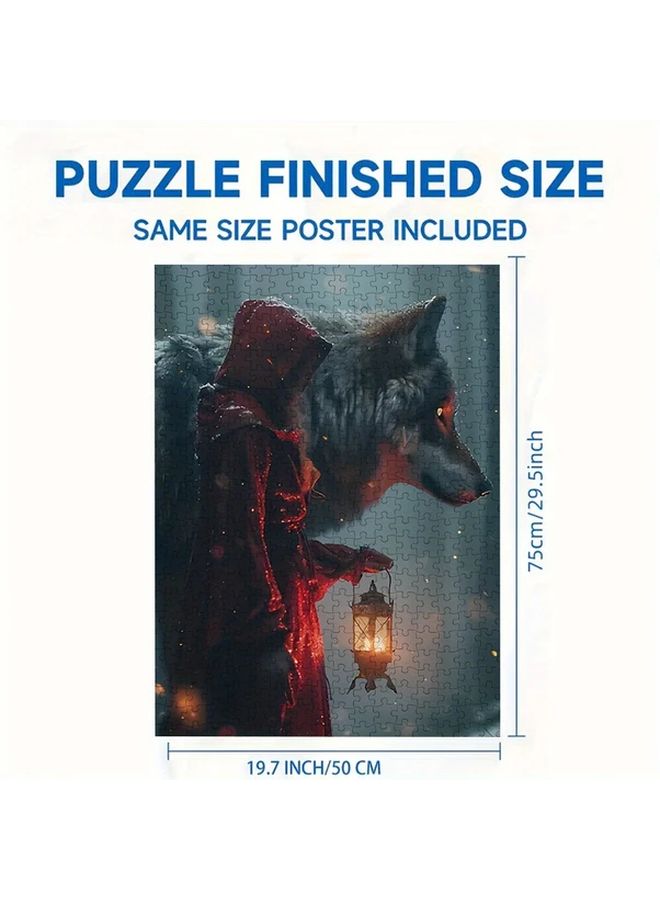 1000 Pcs Red Hooded Girl Puzzle Adults Intermediate Skill Level Durable - Image 3