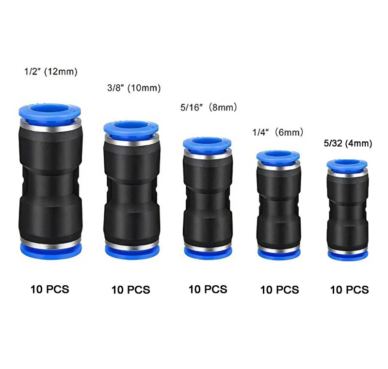 دبليو اي اف جي اي ام اف Wafjamf 50 قطعة مستقيم دفع موصلات 4/6/8/10/12 مللي متر الإفراج السريع موصلات هوائية خط الهواء خرطوم تركيبات عدة موصل - Image 5