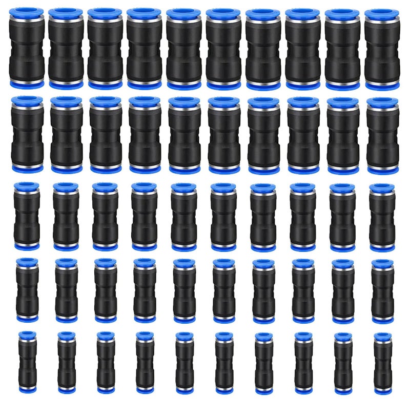 دبليو اي اف جي اي ام اف Wafjamf 50 قطعة مستقيم دفع موصلات 4/6/8/10/12 مللي متر الإفراج السريع موصلات هوائية خط الهواء خرطوم تركيبات عدة موصل - Image 1