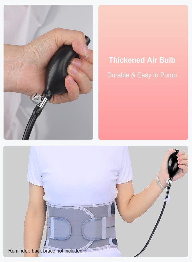 BXT Inflatable Lumbar Support Pillow for Bed, Chair, Car, Home Use, Airbag Waist Brace Lumbar Traction Air Belt Insert Attachment for Lower Back Relief, w/Air Pump - Image 3