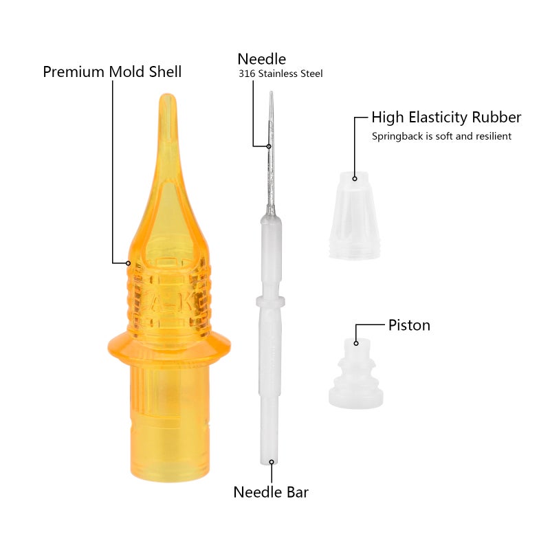 ATOMUS Tattoo Needles Cartridges Disposable 10pcs Tattoo Machine Cartridge Needle Tattoo Tools Kit Tattoo Supplies for Rotary Tattoo Machine Cordless Tattoo Pen - Image 4