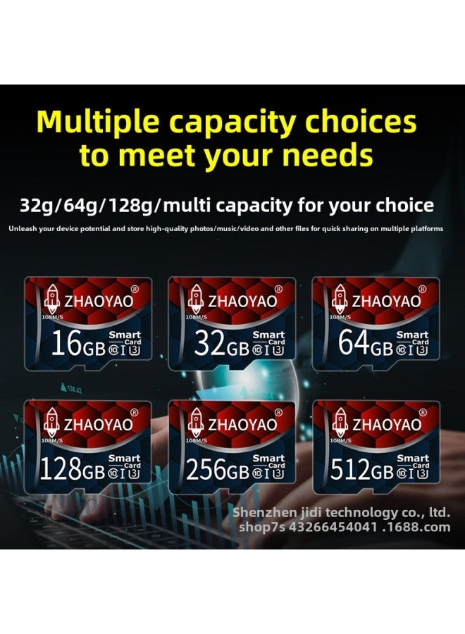 High-speed Memory Card 128G Driving Recorder 64gsd Card Surveillance Camera 32g Memory Card Tf-Color:C10U3/Card Reader Sleeve-Capacity:64GB  - Image 5