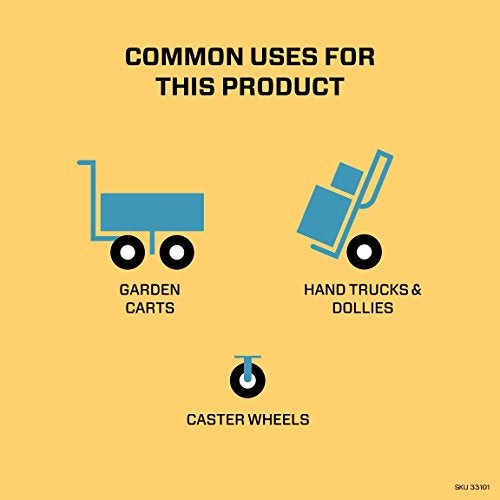 Marathon إطارات ماراثون 6x2" خالية من الهواء، عربة يدوية / إطارات متعددة الاستخدامات على عجلة، محور مركزي 2.375"، محامل 1/2" - Image 5