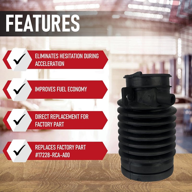 AA Ignition Air Intake Hose By - Air Box Filter Tube - Compatible with Honda Accord V6 2003-2007 and Acura TL 2004-2006 Vehicles - Replaces 17228-RCA-A00, 696-001 - Image 2