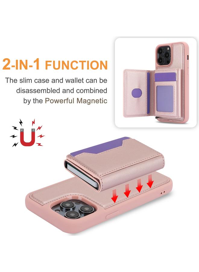 Zaboon Case For iPhone 13 / 14 RFID Anti-theft Detachable Card Bag Leather Phone Case - Image 2