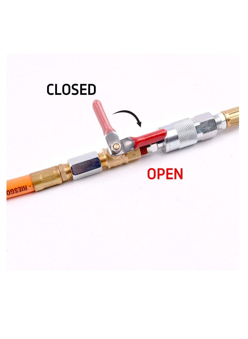 ABBASALI 1/4" Heavy Duty Air Compressor Brass Ball Valve Shut Off Switch, 1/4 Inch Male And Female Thread Pipe Fitting - Image 3