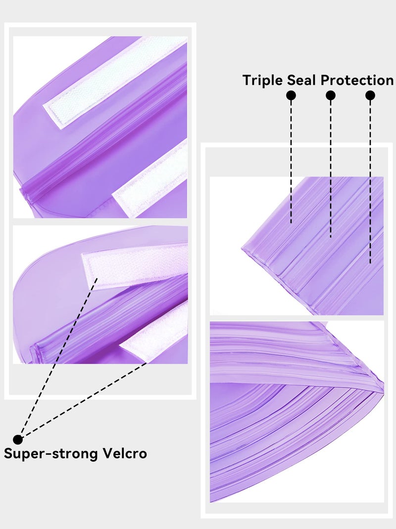 HEETA 2-Pack Waterproof Pouch with Waist Strap, Screen Touchable Dry Bag with Adjustable Belt for Phone Valuables for Kayaking Swimming Snorkeling Boating Fishing Surfing Beach (Purple & Black) - Image 5