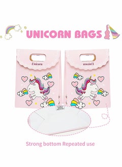 KASTWAVE Paper Gift Bags, Themed Birthday Party Paper Gift Bags, Unicorn Children Gift Paper Bags, Childrens Gift Bags, Baby Shower Party Decorations, Candy Bag (10PCS)  - Image 4