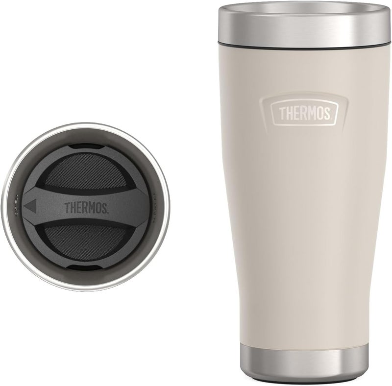 THERMOS ICON STAINLESS STEEL VACUUM INSULATED SANDSTONE TUMBLER 470 ML - Image 1