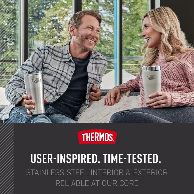THERMOS ICON STAINLESS STEEL VACUUM INSULATED SANDSTONE TUMBLER 470 ML - Image 5