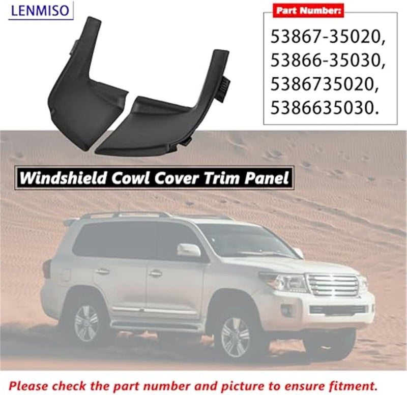 QASULER Windshield Wiper Cowl Side Cover Trim for Toyota 4Runner - Image 5