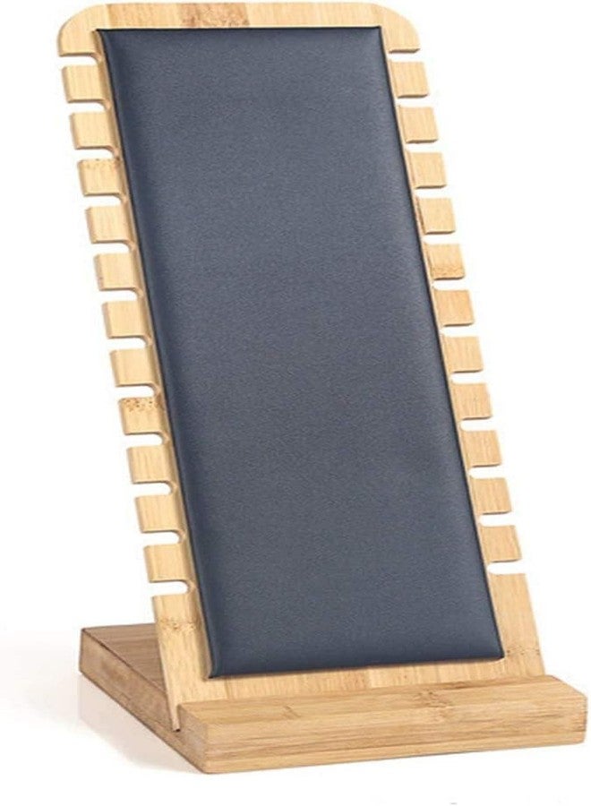 Loop Group Bamboo Base Leather Soft Mat Display Stand for Shop Jewellery Earring Bangle Chains Earrings Bracelet Keyring Necklace Holder Organiser (Assorted) (Assorted) - Image 1