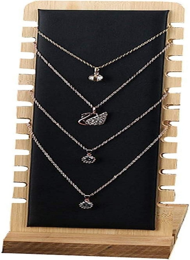 Loop Group Bamboo Base Leather Soft Mat Display Stand for Shop Jewellery Earring Bangle Chains Earrings Bracelet Keyring Necklace Holder Organiser (Assorted) (Assorted) - Image 3