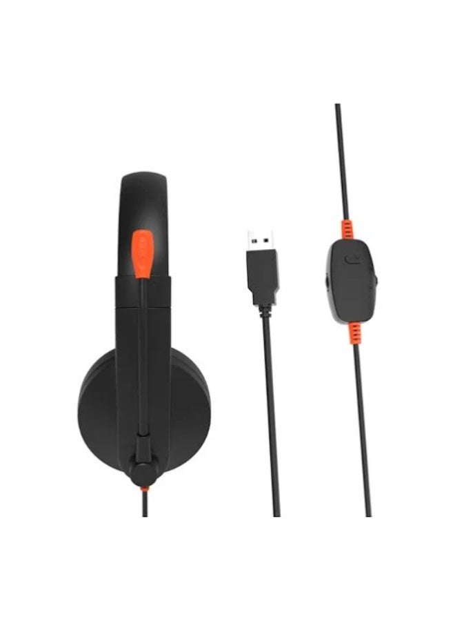 ميشين سماعة رأس Meetion MT-HP003U سلكية USB مع ميكروفون عازل للضوضاء للمكالمات والاجتماعات وأجهزة الكمبيوتر - أسود - Image 5