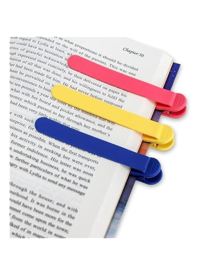 علامات تظل المراجع في مكانها تلقائياً للنساء والرجال وعشاق الكتب والقراءة، بدون مشاكل في تحويل الصفحات، قوية ومتينة، مصنوعة من السيليكون - Image 1