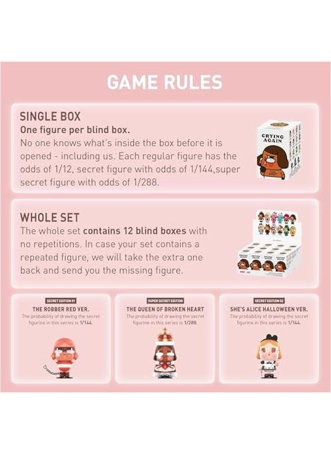 Arabest Crybaby Crying Again Series Figures, Crybaby Blind Box Figures, Random Design Action Figures Collectible Toys Home Decorations, Holiday Birthday Gifts, Single Box  - Image 2
