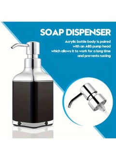 Acrylic Liquid Handwash Soap Dispenser Pump for Bathroom, Hand wash refillable Bottle 320Ml-(Black) - pzsku/Z42DF12046448AB2ECFDBZ/45/_/1739869978/cd1a0f97-2be3-4e1e-8332-d17f430cfe40