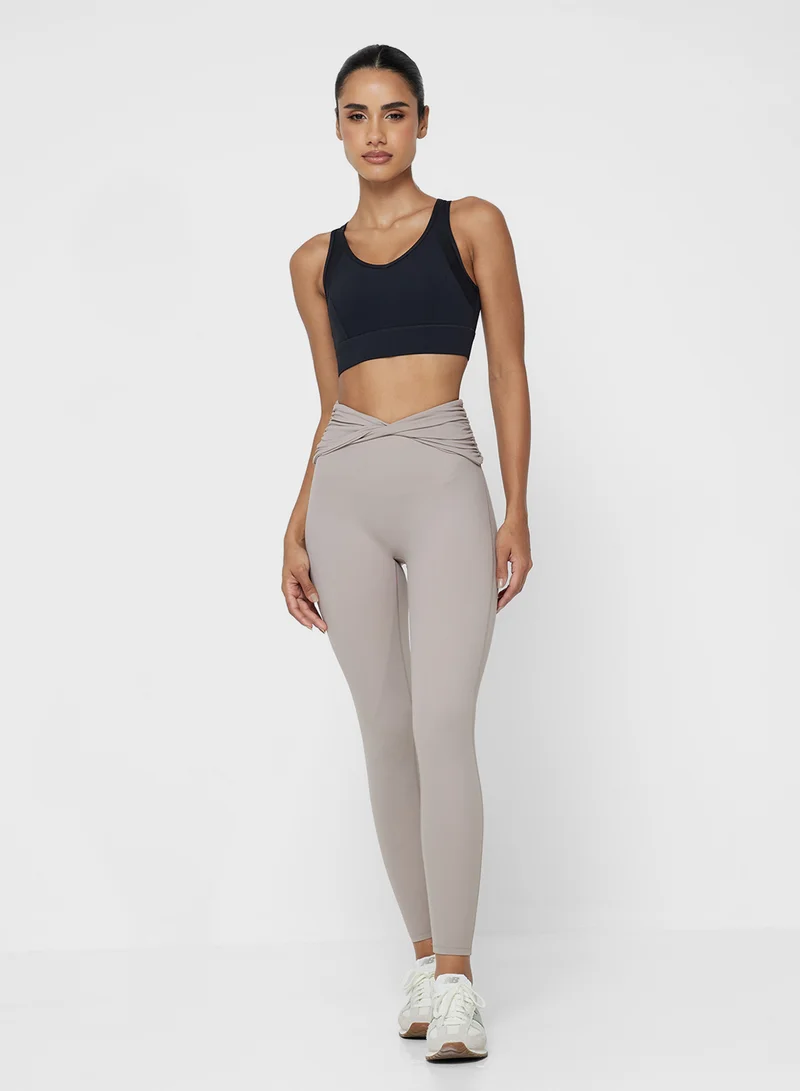 FRWD Mesh Panel Sports Bra with Back Clasp