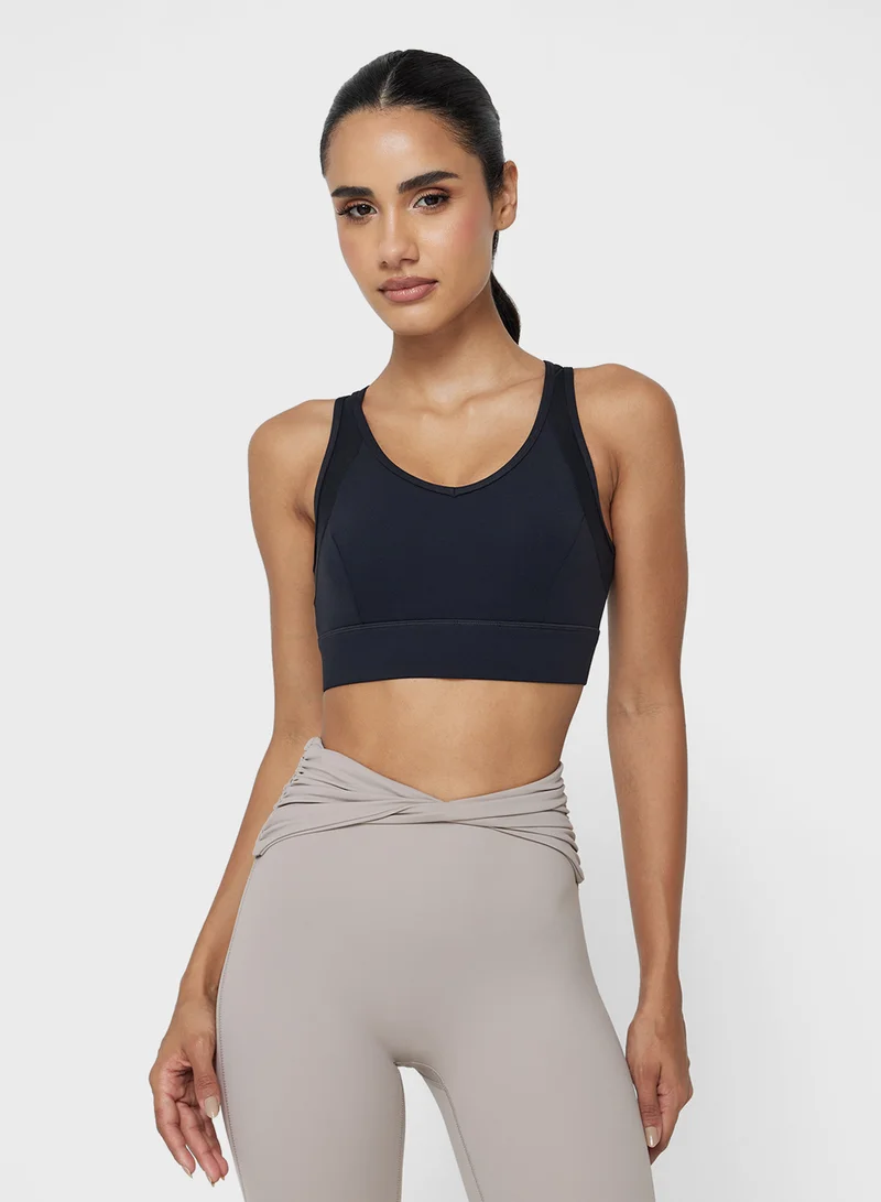 FRWD Mesh Panel Sports Bra with Back Clasp