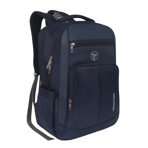 Urban Tribe Chrono Laptop Backpack 30L,Lightweight 450g, Fits 15.6 Inch Laptop, Water-Resistant College & Office Bag with Dedicated Laptop Compartment, Organizer Pockets & Key Holder-Black (Navy Blue) - Image 1