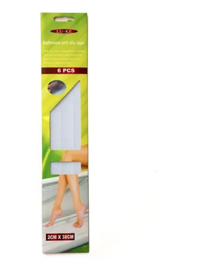 PROMASS Didumax Anti-Slip Bathroom Safety Tape Strips - 6 Pieces (2cm x 38cm)