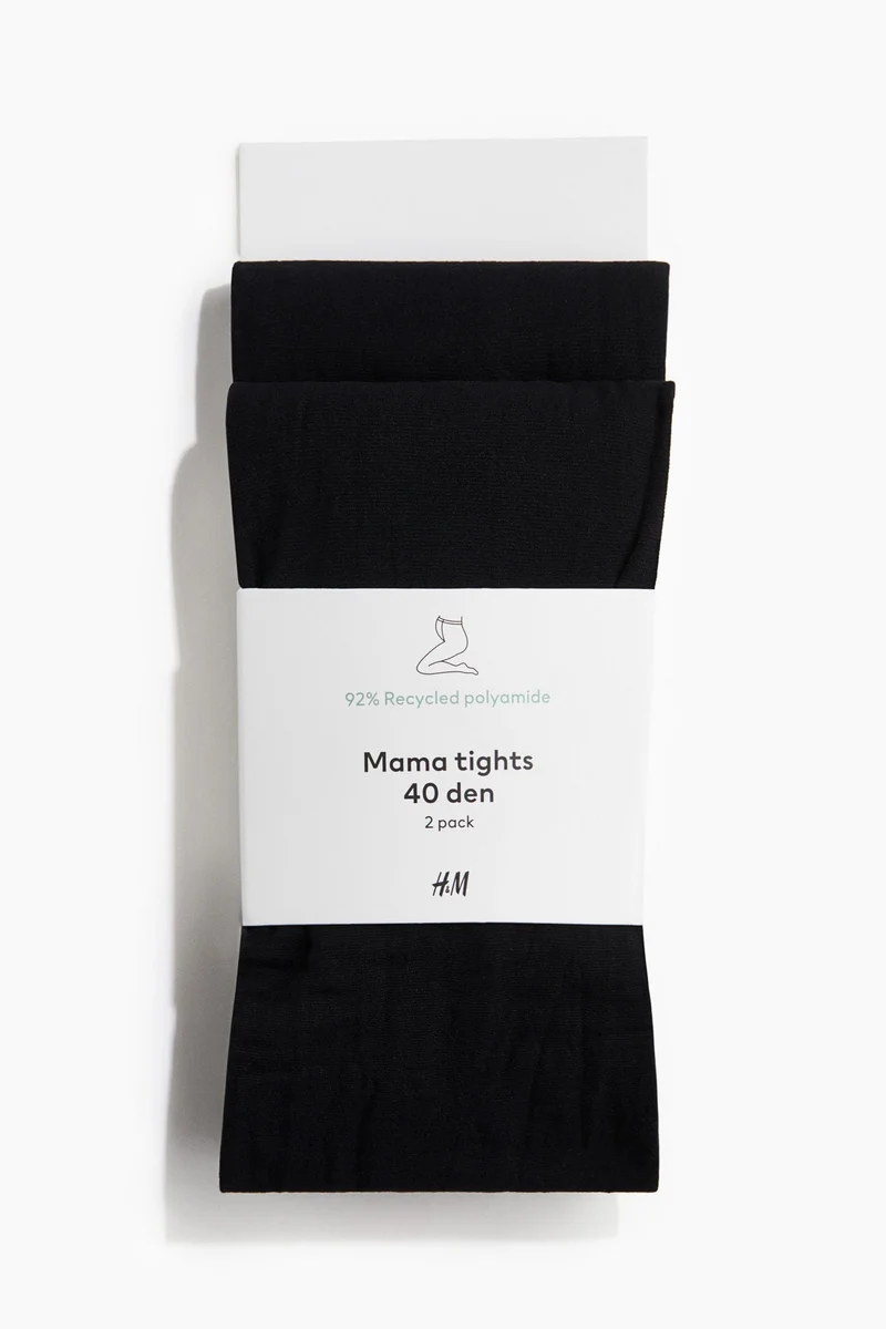 H&M MAMA 2-pack tights 40 denier