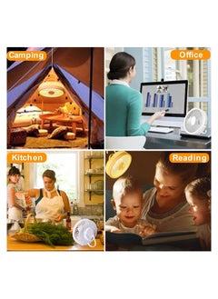 SYOSI SYOSI Outdoor tent Camping Fan with Led, Personal Usb Fan for Desk, Portable rechargeable Fan with Hooks, 360°Rotation,Quiet and Strong Wind, Portable Power Bank  - Image 5