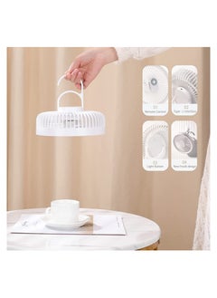 SYOSI SYOSI Outdoor tent Camping Fan with Led, Personal Usb Fan for Desk, Portable rechargeable Fan with Hooks, 360°Rotation,Quiet and Strong Wind, Portable Power Bank  - Image 4