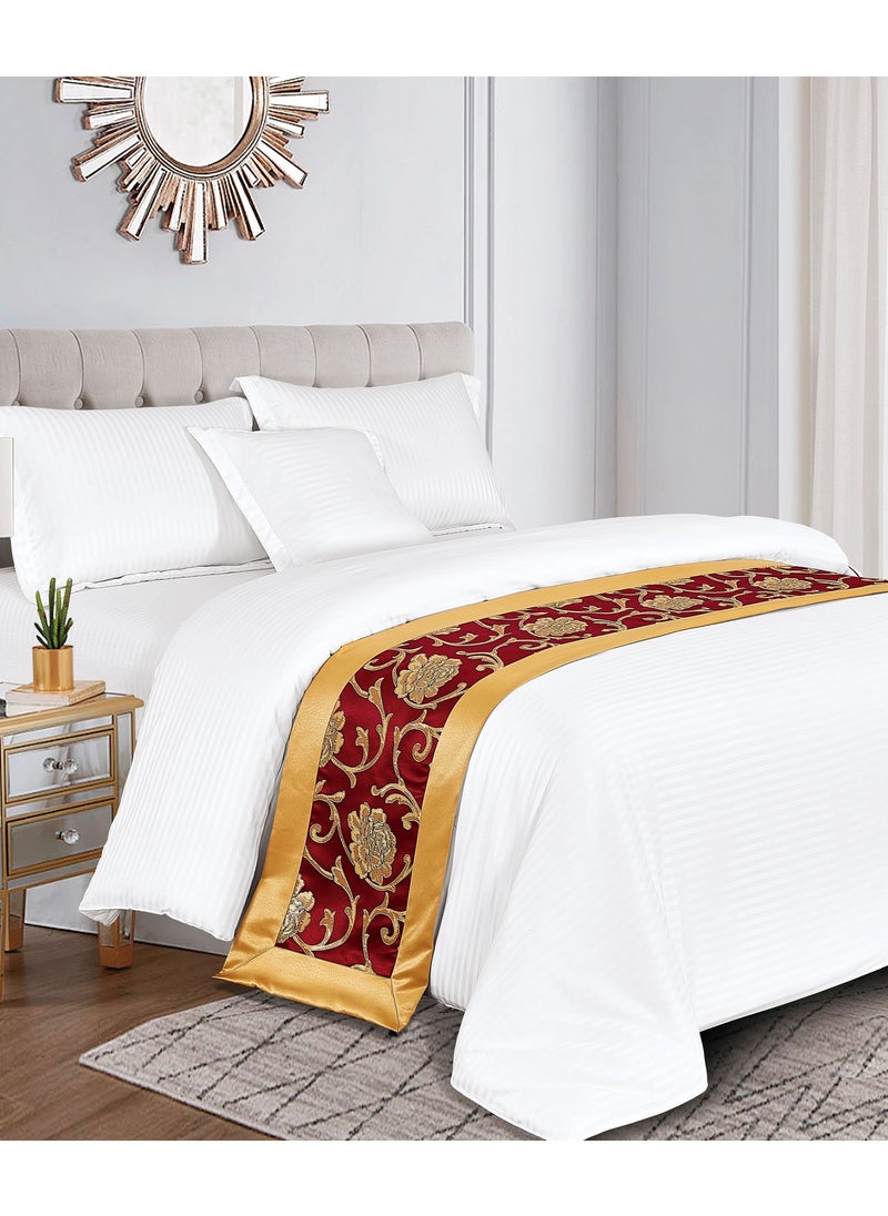 Sleep night Hotel Bed Scarf Queen Bed Runner Bed Foot Large Scarf Decorative Bedding Bed end Decoration for The Hotel Bedroom Hotel Resort 50 X180cm for 1.2m Bed  - Image 1