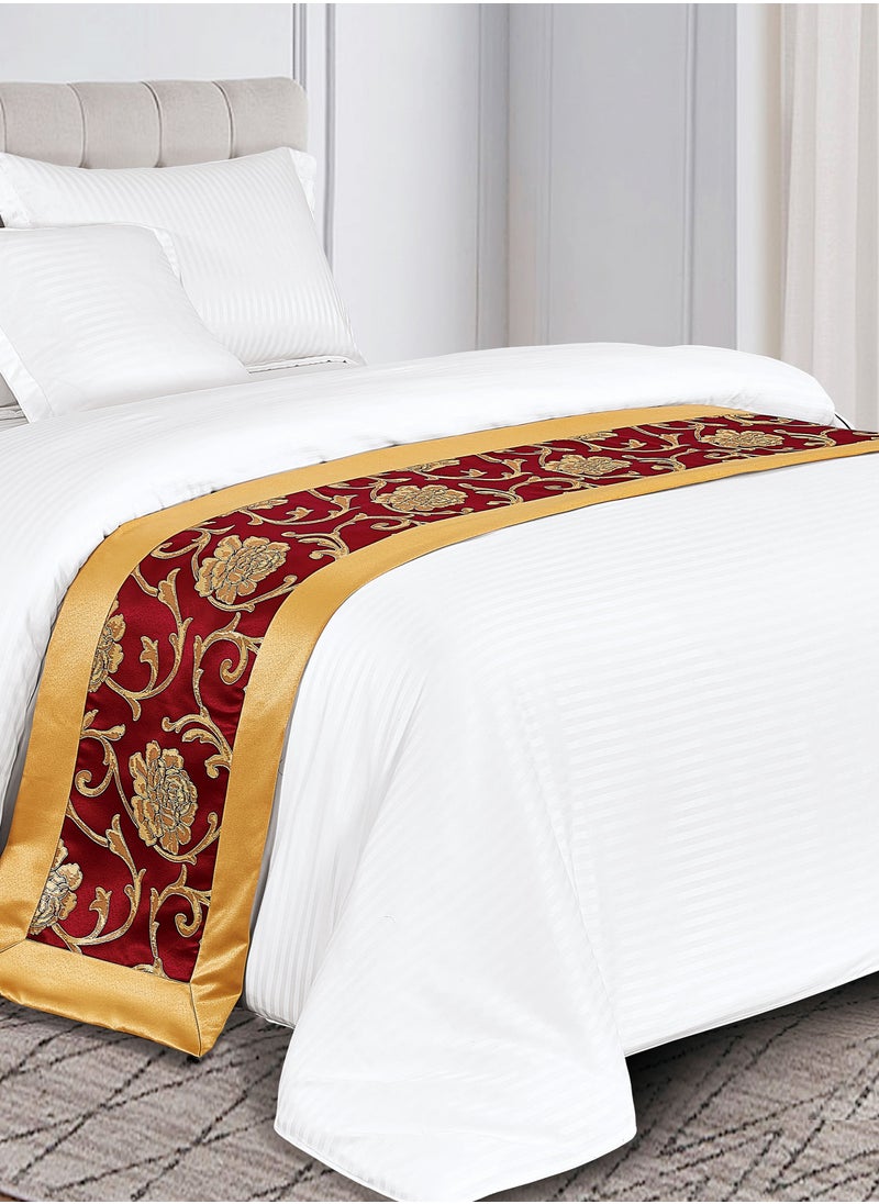 Sleep night Hotel Bed Scarf Queen Bed Runner Bed Foot Large Scarf Decorative Bedding Bed end Decoration for The Hotel Bedroom Hotel Resort 50 X180cm for 1.2m Bed  - Image 2
