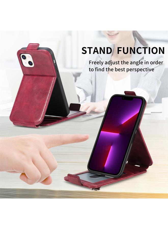 اس-توب جراب هاتف iPhone 13 بسحاب ومحفظة جلدية قابلة للطي عموديًا - Image 5