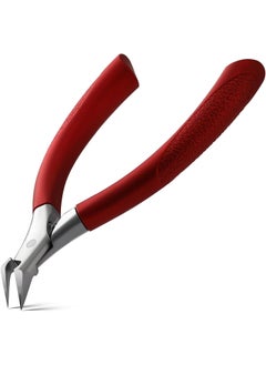 BEZOX BEZOX Toenail Clippers for Ingrown Toenail Prevention, Straight Blade Podiatrist Nail Clippers for Thick Nails, Ergonomic Finger Nail Clippers for Adults, Seniors, Men and Women - Red 