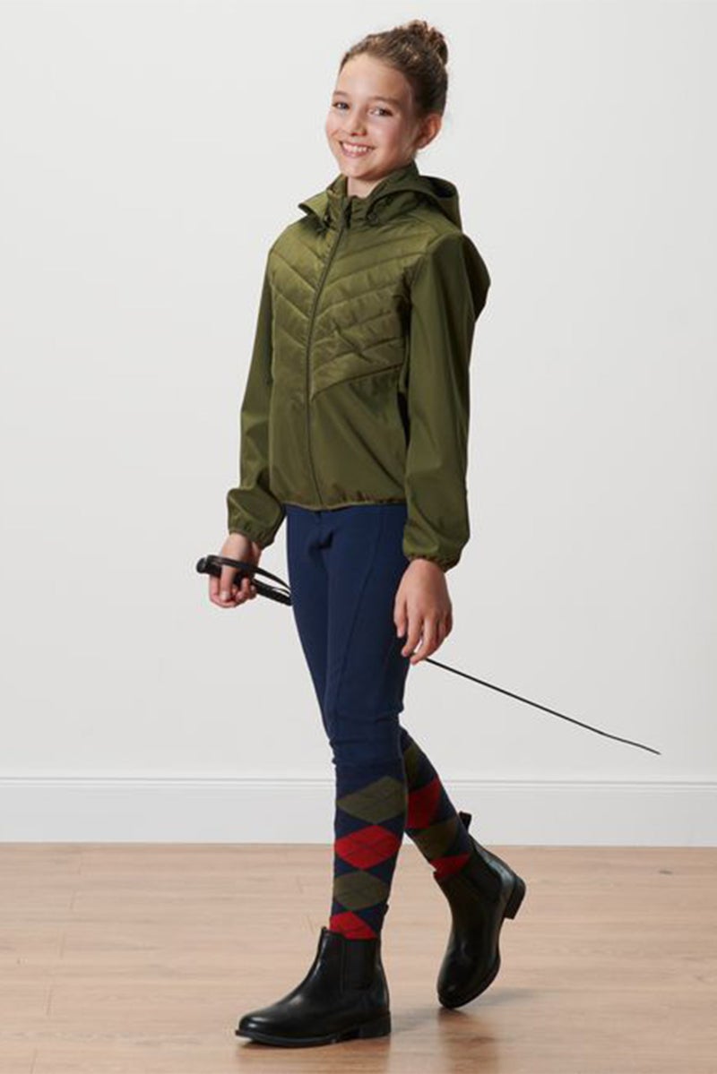 Tchibo Kids Girl Hooded Quilted Jackets, Dark Olive - Image 2