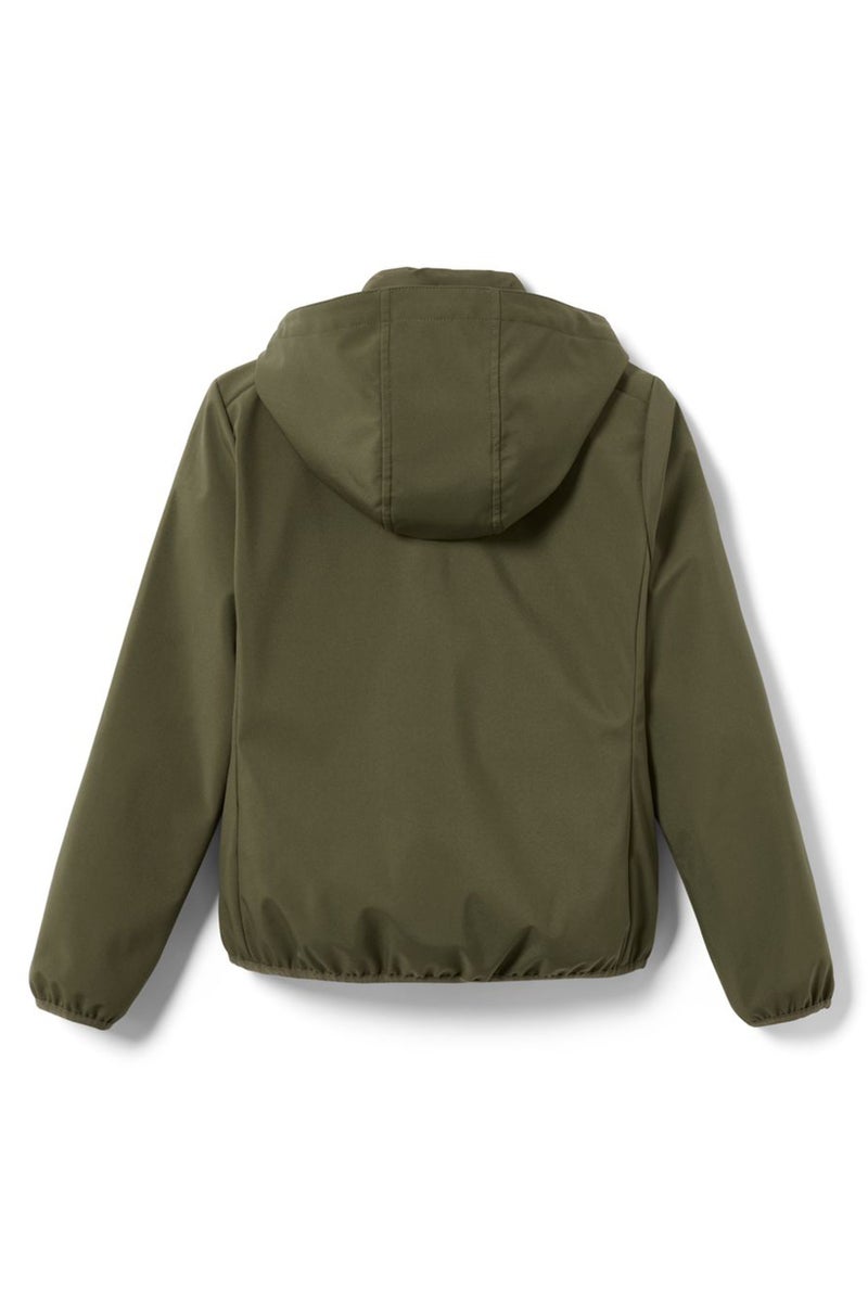 Tchibo Kids Girl Hooded Quilted Jackets, Dark Olive - Image 4