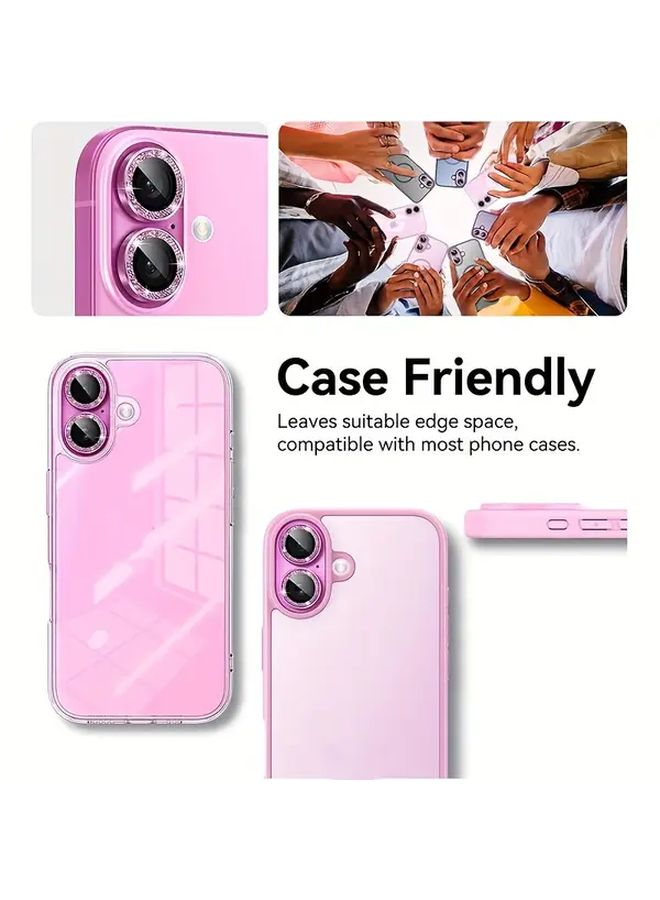 iPhone 15 Pro Max Camera Lens Protector 3 Pcs Pink Tempered Glass Scratch Resistant - Image 5