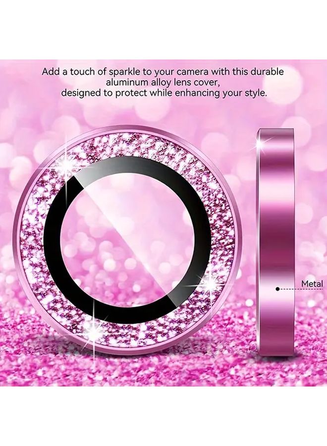 iPhone 15 Pro Max Camera Lens Protector 3 Pcs Pink Tempered Glass Scratch Resistant - Image 1