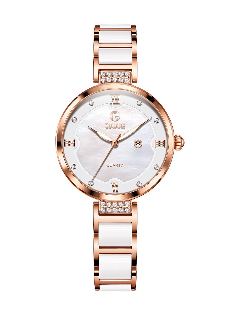 Gsquare Women’s Analog Quartz Two tone Stainless Steel Watch – Model 5589 - Image 1