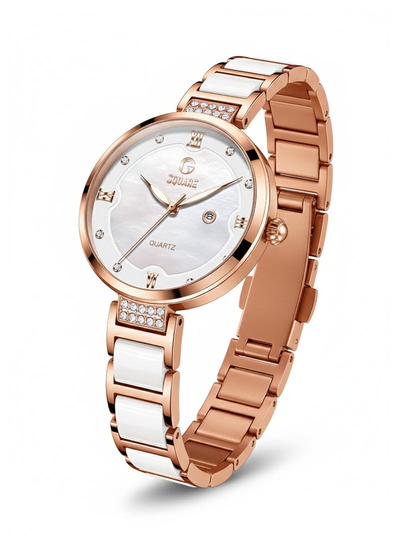 Gsquare Women’s Analog Quartz Two tone Stainless Steel Watch – Model 5589 - Image 3