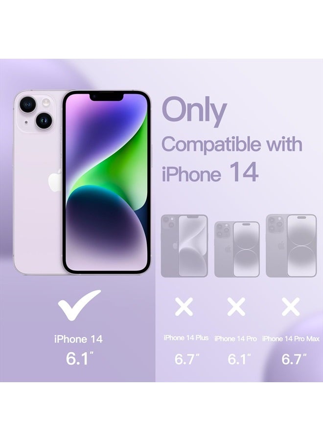 Jetech Silicone Case for iPhone 14 6.1-Inch, Silky-Soft Touch Full-Body Protective Phone Case, Shockproof Cover with Microfiber Lining (Light Purple) - Image 2