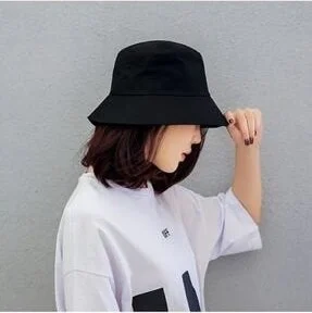 Giraffe Plain Black Bucket Hat Fisherman Hat Bucket Hat