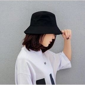 Giraffe Plain Black Bucket Hat Fisherman Hat Bucket Hat  - Image 3