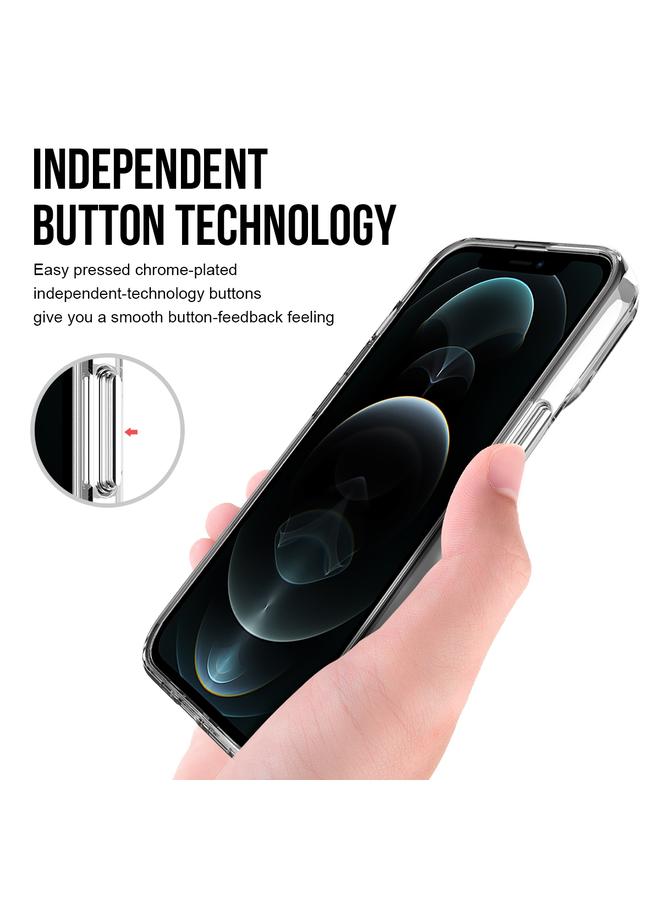 اس-توب جراب لهاتف iPhone 13 Pro Max مصنوع من مادة الأكريليك الشفافة عالية الجودة + جراب مقاوم للصدمات من مادة TPU - Image 5